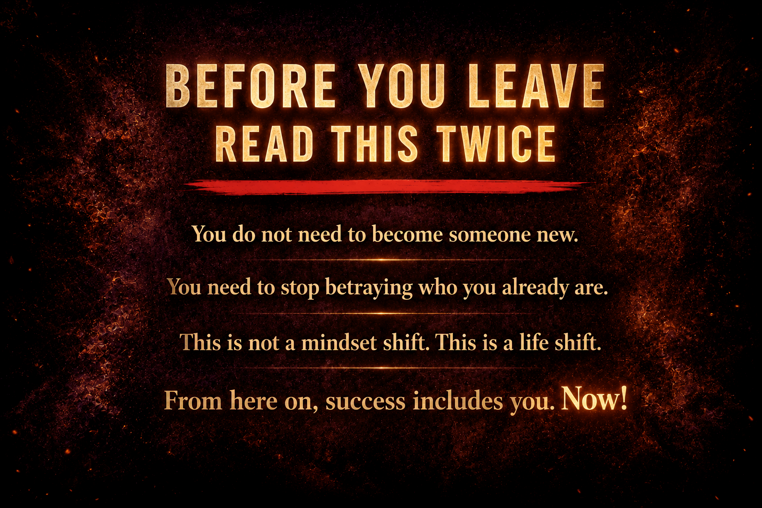 Before You Leave Read This Twice